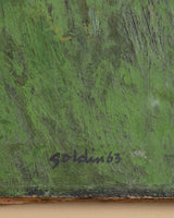 Large Abstract Landscape Oil Painting by Leon Goldin, United States, 1963 - Lone Fox