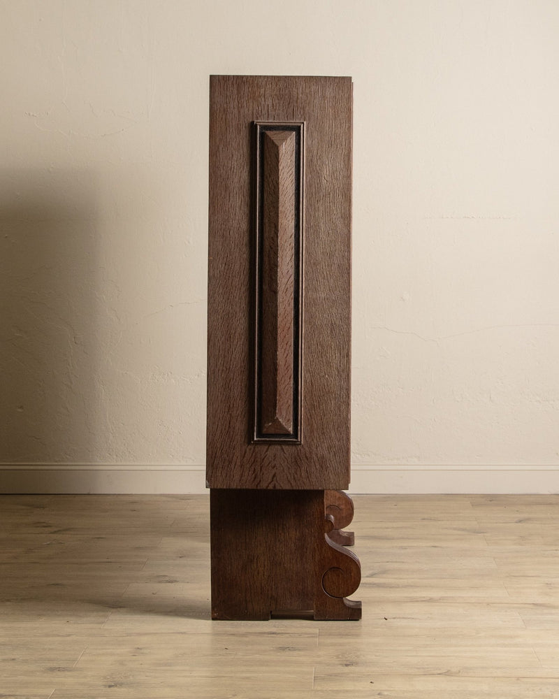 Large Art Deco Cerused Oak Bar Cabinet Manner of Jean Charles Moreux, France, 1940's - Lone Fox
