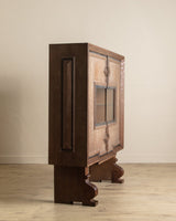 Large Art Deco Cerused Oak Bar Cabinet Manner of Jean Charles Moreux, France, 1940's - Lone Fox