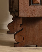 Large Art Deco Cerused Oak Bar Cabinet Manner of Jean Charles Moreux, France, 1940's - Lone Fox