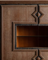 Large Art Deco Cerused Oak Bar Cabinet Manner of Jean Charles Moreux, France, 1940's - Lone Fox