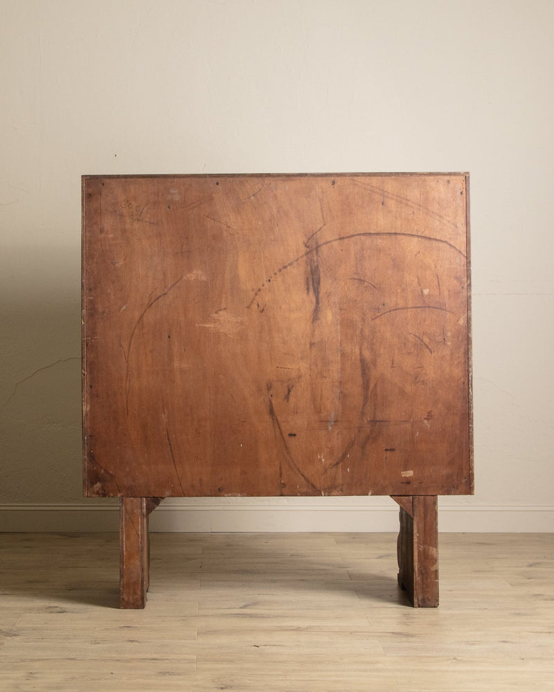 Large Art Deco Cerused Oak Bar Cabinet Manner of Jean Charles Moreux, France, 1940's - Lone Fox