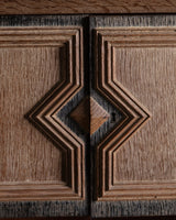 Large Art Deco Cerused Oak Bar Cabinet Manner of Jean Charles Moreux, France, 1940's - Lone Fox