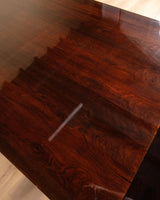 Large Art Deco Rosewood & Nickled Bronze Dining Table by Jules Leleu, France, 1934 - Lone Fox