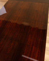 Large Art Deco Rosewood & Nickled Bronze Dining Table by Jules Leleu, France, 1934 - Lone Fox