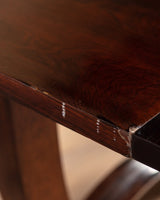 Large Art Deco Rosewood & Nickled Bronze Dining Table by Jules Leleu, France, 1934 - Lone Fox