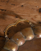 Large Brass Scalloped Tray w/ Handles - Lone Fox