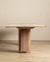 Large Cerused Oak Flip Top Console / Dining Table, France, 1940's - Lone Fox