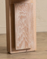 Large Cerused Oak Flip Top Console / Dining Table, France, 1940's - Lone Fox