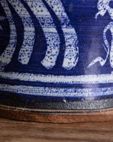 Large Cobalt & White Studio Pottery Vase, United States, 1970s - Lone Fox