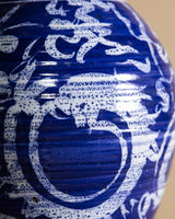 Large Cobalt & White Studio Pottery Vase, United States, 1970s - Lone Fox