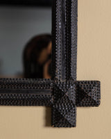 Large Cross Corner Tramp Art Mirror, 19th Century - Lone Fox