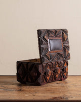 Large Diamond Tramp Art Box, 19th Century - Lone Fox