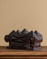 Large Double Layer Pyramid Tramp Art Box, USA, Late 19th Century - Lone Fox