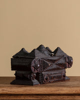 Large Double Layer Pyramid Tramp Art Box, USA, Late 19th Century - Lone Fox