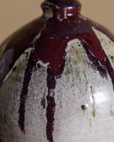 Large Drippy Studio Pottery Vase, Signed - Lone Fox