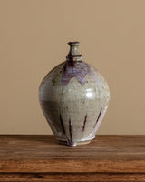 Large Drippy Studio Pottery Vase, Signed - Lone Fox