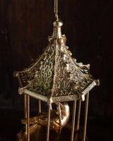Large Golden Birdcage & Bird Ornament - Lone Fox