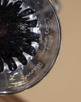Large Hand Blow Murano Black Glass Leaf-Trim Vase 1, Italy, 2000's - Lone Fox