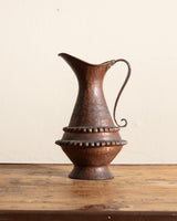 Large Hand Forged Copper Pitcher w/ Fish Engravings, 1960's - Lone Fox