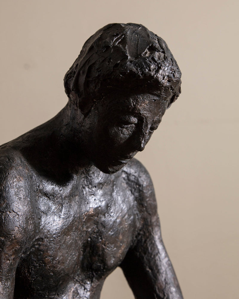 Large Male Figurative Sculpture Study, 1950's - Lone Fox