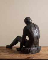 Large Male Figurative Sculpture Study, 1950's - Lone Fox