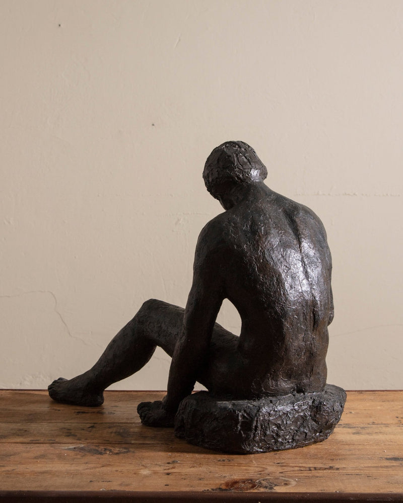Large Male Figurative Sculpture Study, 1950's - Lone Fox