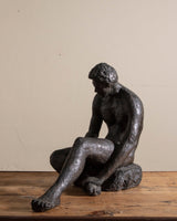 Large Male Figurative Sculpture Study, 1950's - Lone Fox