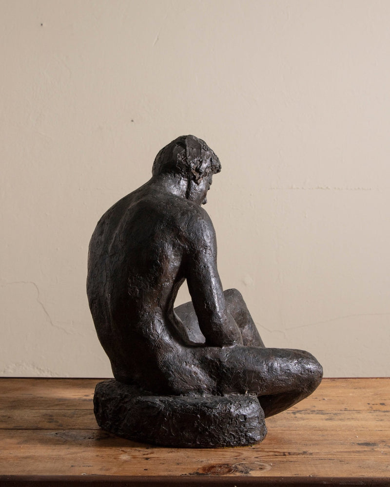 Large Male Figurative Sculpture Study, 1950's - Lone Fox