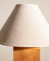 Large Modernist Wood Table Lamp, 1950's - Lone Fox