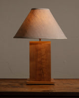 Large Modernist Wood Table Lamp, 1950's - Lone Fox