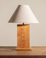 Large Modernist Wood Table Lamp, 1950's - Lone Fox