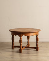 Large Oak Side Table w/ Scalloped Apron by Henning Kjarenulf, Denmark, 1970's - Lone Fox