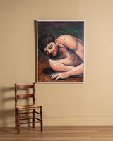 Large-Scale Expressionist Male Figure Oil Painting by Philip Stein, United States, 1938 - Lone Fox