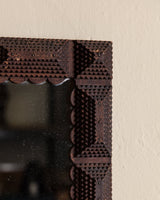 Large Scalloped Tramp Art Wall Mirror, Early 19th Century - Lone Fox