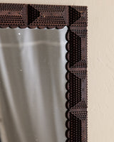 Large Scalloped Tramp Art Wall Mirror, Early 19th Century - Lone Fox