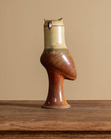 Large Sculptural Owl Studio Pottery Jar, USA, 1970's - Lone Fox