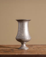 Large Silver Pewter Fluted Vase, 1950's - Lone Fox