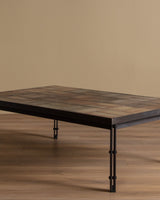 Large Tile & Steel Coffee Table by Britt Sallingboe, Denmark, 1970's - Lone Fox