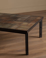 Large Tile & Steel Coffee Table by Britt Sallingboe, Denmark, 1970's - Lone Fox