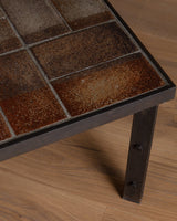 Large Tile & Steel Coffee Table by Britt Sallingboe, Denmark, 1970's - Lone Fox