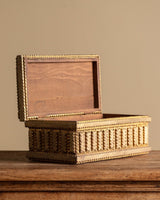 Large Tramp Art Box in Gold Paint Finish, American, Early 20th Century - Lone Fox
