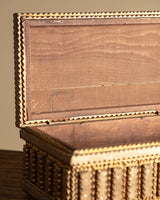 Large Tramp Art Box in Gold Paint Finish, American, Early 20th Century - Lone Fox