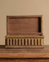 Large Tramp Art Box in Gold Paint Finish, American, Early 20th Century - Lone Fox