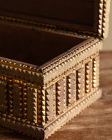 Large Tramp Art Box in Gold Paint Finish, American, Early 20th Century - Lone Fox