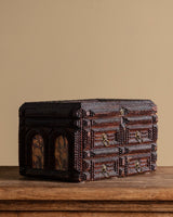 Large Tramp Art Box with Lion Hardware, American, 19th Century - Lone Fox