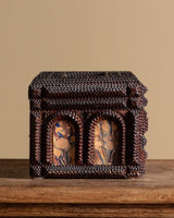 Large Tramp Art Box with Lion Hardware, American, 19th Century - Lone Fox