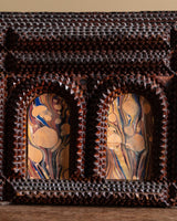 Large Tramp Art Box with Lion Hardware, American, 19th Century - Lone Fox