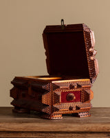 Large Tramp Art Box with Split Compartment, United States, Mid 20th Century - Lone Fox