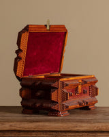 Large Tramp Art Box with Split Compartment, United States, Mid 20th Century - Lone Fox